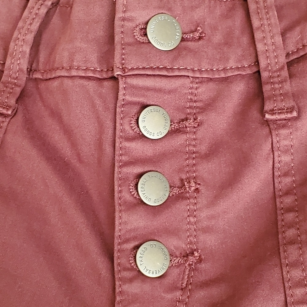 Universal Thread burgundy skinny utility jeans Size 2 - Picture 8 of 11
